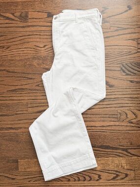 J. Crew Factory White Wide Leg Trouser Jeans - size 29